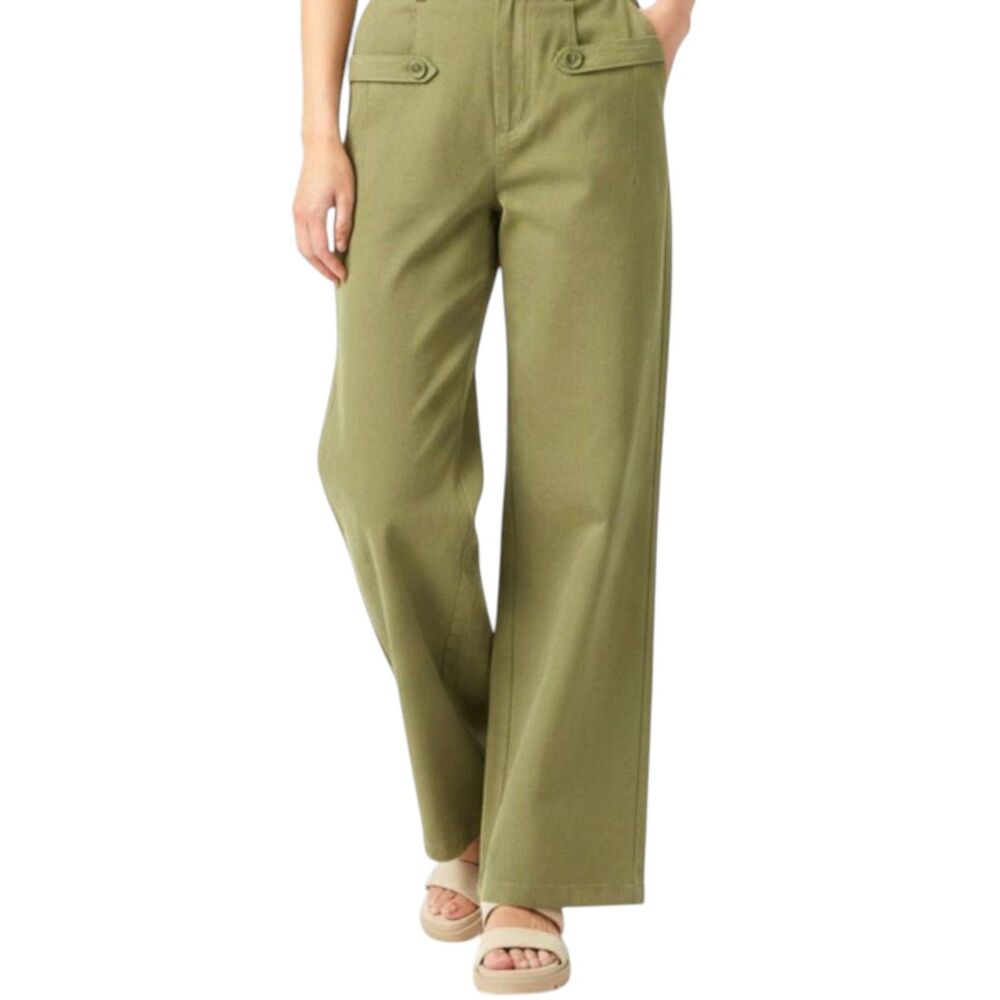 Leia N Co Olive Green Wide Leg High Rise Pants NWT - Size Small